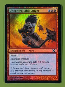 FOIL Uncontrollable Anger x1 Tenth Edition 10th 1x Magic the Gathering MTG - Image 1