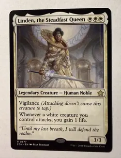 Linden, the Steadfast Queen 0577 | Magic the Gathering MTG | Foundations | Rare - Image 1