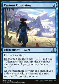 MTG Magic the Gathering Curious Obsession (35/219) Rivals of Ixalan LP - Image 1