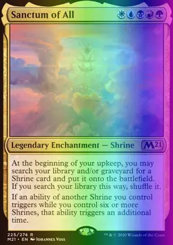 MTG Magic the Gathering Sanctum of All (225/470) Core Set 2021 NM FOIL - Image 1