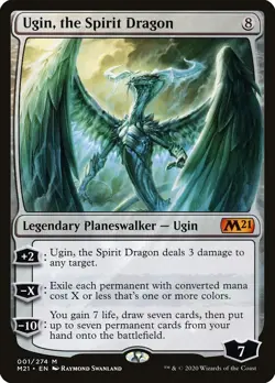 MTG Magic the Gathering Ugin, the Spirit Dragon (1/470) Core Set 2021 NM - Image 1
