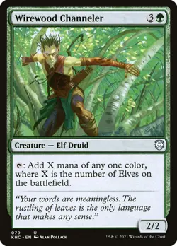 MTG Magic the Gathering Wirewood Channeler (79/135) Kaldheim Commander NM - Image 1