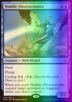 MTG Nimble Obstructionist (40/257) Hour of Devastation LP FOIL - Image 1