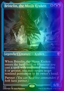 MTG Brinelin, the Moon Kraken (555/794) Commander Legends LP FOIL- ETCHED - Image 1