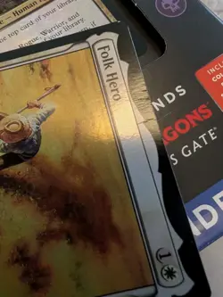 MTG Folk Hero Commander Legends: Battle for Baldur's Gate Foil Slightly Damaged - Image 2