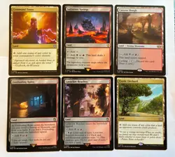 MTG utility land lot (x6) Rakdos red black NM (Command Tower) - Image 1