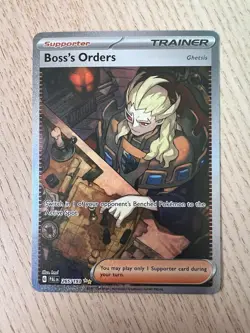 Boss's Orders 265/193 Special Illustration Rare Paldea Evolved Pokemon LP - Image 1