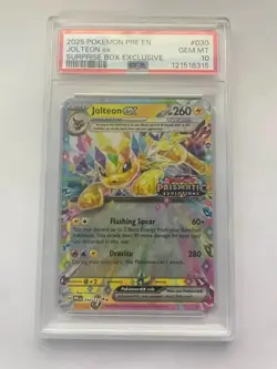 Pokemon TCG Jolteon EX 030/131 Prismatic Evolutions Stamped Promo PSA 10 - Image 1