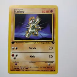Pokemon TCG Machop Team Rocket 59 Regular 1st Edition Common - NM - Image 1