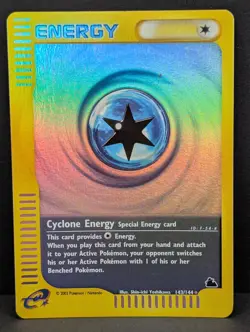 Cyclone Energy 143/144 Skyridge Reverse Holo Rare Pokemon TCG Nintendo MP+ - Image 1