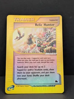 Relic Hunter 120/144 Skyridge Reverse Holo Rare Pokemon TCG Nintendo LP - Image 3