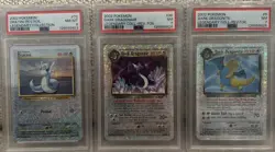 POKEMON TRIO DRAGONITE DRAGONAIR DRATINI LEGENDARY COLLECTION REVERSE PSA 7 7 8 - Image 1
