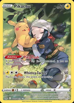 Pokemon Pikachu (TG05/30) Lost Origin Trainer Gallery LP HOLO - Image 1