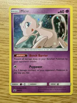 Pokemon Mew SM215 Cosmos Holo Black Star Promo Hidden Fates - Image 1