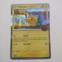 Pikachu 018/091 Cosmos Holo 2024 Pokemon TCG Trick or Trade Halloween - Image 1