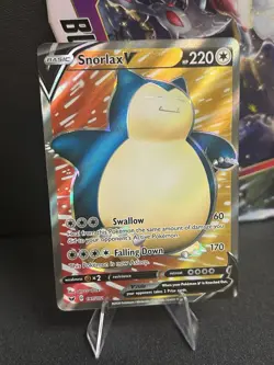 Snorlax V Full Art 197/202 Holo - Sword & Shield Base Set - Pokemon TCG NM/M - Image 1