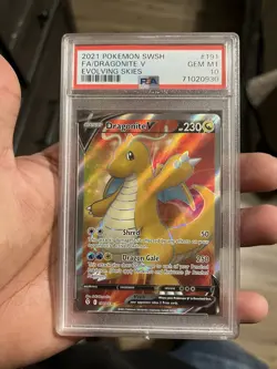 Evolving Skies Dragonite Full Art PSA 10 Pokemon TCG Gem Mint - Image 1