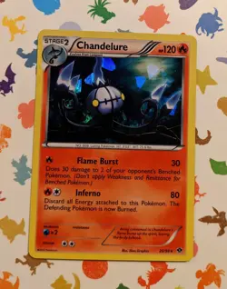 Pokemon TCG Chandelure 20/99 Next Destinies *Cracked Ice* Holo English 2012 - Image 1