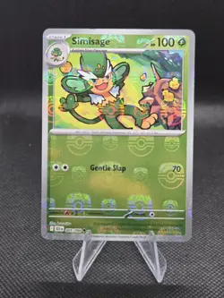 Simisage (Master Ball Pattern) 5/86 Pokemon Black Bolt - NM & Fraxure MB - Image 1