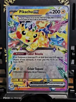 carte pokemon Pikachu Ex Teracristal 057/191 Etincelles Deferlantes (fr) - Image 1
