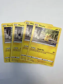 4x Pokemon TCG - Pokemon GO Pikachu 027/078 NM/M Playset - Image 1