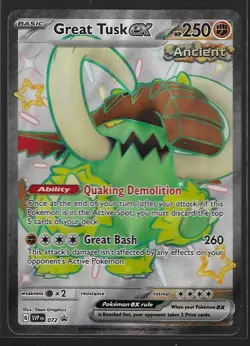Great Tusk ex - 072 - Full Art Promo - Paldean Fates - Pokemon TCG - NM - Image 1
