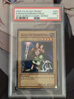 Yu-Gi-Oh - Konan The Swordmistress - WCS-001 - Super Rare - PSA 9 - TCG - Image 1