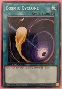 YuGiOh Cosmic Cyclone 1st Edition SGX1-ENE17/SBCB-EN142 Speed Duel - Image 1