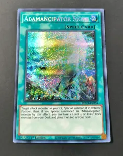 Yu-Gi-Oh! Adamancipator Signs Secret Rare Spell Card 1st Edition MP21-EN234 NM - Image 1