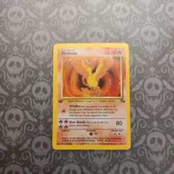 Pokemon TCG - Moltres 12/62 - Holo 1st Edition - Fossil 1st Edition - Image 1