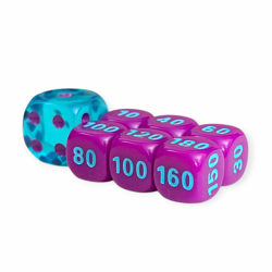 Mew VMAX League Battle Pokemon Collectible Damage Dice: Blue and Purple - Image 1