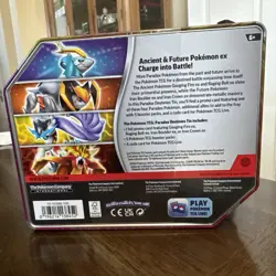 2024 Pokemon TCG Paradox Destinies Tin Gouging Fire (5 packs) Factory Sealed - Image 2