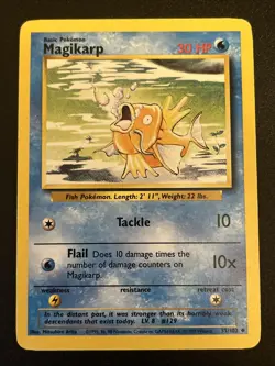 Pokemon TCG Magikarp Base Set 35/102 Regular Unlimited Uncommon (2) - Image 1