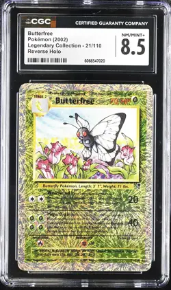 Butterfree 21/110 Reverse Holo Legendary Collection CGC 8.5 Graded Pokemon Card - Image 1