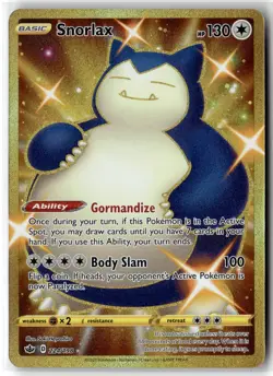 Snorlax Secret 224 Swsh06 Sword & Shield Chilling Reign Holo Pokemon Near Mint - Image 1