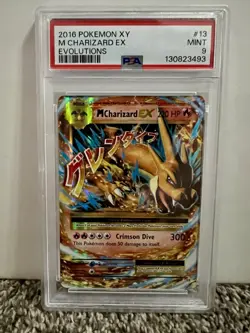 PSA 9 MINT Mega M Charizard EX 13/108 XY Evolutions Rare Pokemon Card - Image 1