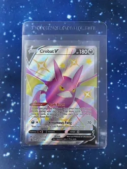 Pokemon Promo Crobat V 1x Black Star SWSH098 Full Art Mint Let’s Grade Holo - Image 1