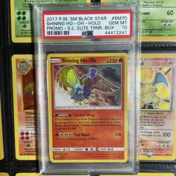 SHINING HO-OH 2017 Pokemon Sun & Moon Black Star Promo #SM70 PSA 10 - Image 1