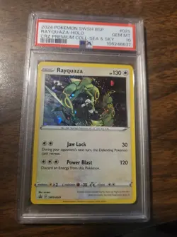 PSA 10 GEM MINT Rayquaza Cosmos Holo SWSH029 Black Star Promo Pokemon Card - Image 1