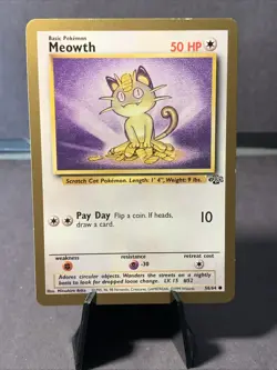 Pokemon TCG Meowth Gold Border #56/64 1999 WOTC VTG - Image 1