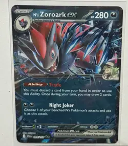 Pokemon TCG N's Zoroark EX Double Rare Holo Card 098/159 Mint Condition - Image 1