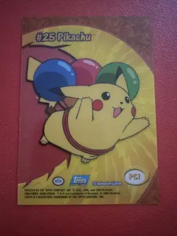 2000 Topps Pokemon TV Animation - PC1 - #25 Pikachu - Clear Card - Image 2