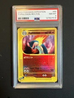 Pokemon 2002 Expedition #65 TYPHLOSION Reverse Holo Rare 65/165 - PSA 9 MINT - Image 1