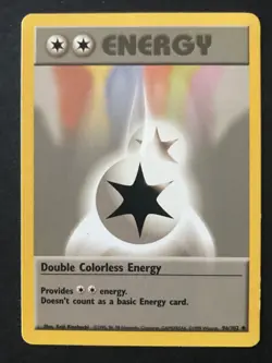 5 X WOTC Wizards Pokemon Cards Base Set Trainer Double Colourless Energy Gust - Image 2