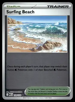 SURFING BEACH 129/132 UNCOMMON MEGA EVOLUTION POKEMON - Image 1