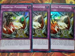Yugioh Dogmatika Punishment X3 Super Rare RA01-EN076 1st NM Playset - Image 1
