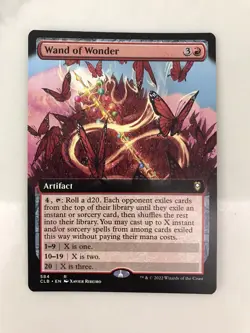 Wand of Wonder Extended Borderless MTG Magic the Gathering Card NM Near Mint CLB - Image 1