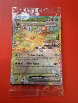 Pokemon TCG Leafeon EX Card 006/131 Stamped Prismatic Evolutions SEALED - Image 1