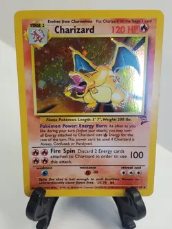2000 Charizard base set 2 English Holo 4/130 Pokemon TCG Card - Image 2