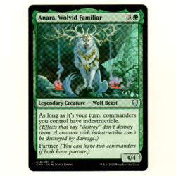 Anara, Wolvid Familiar Commander Legends 214/361 Uncommon MTG Card - Image 1